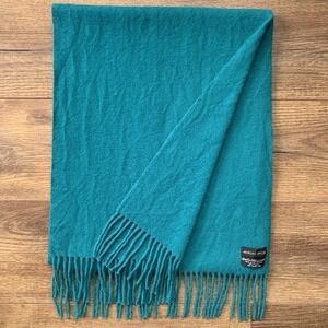 Morgan Taylor Superfine 100% Lambswool Fringe Unisex Scarf Muffler 15x71 Germany